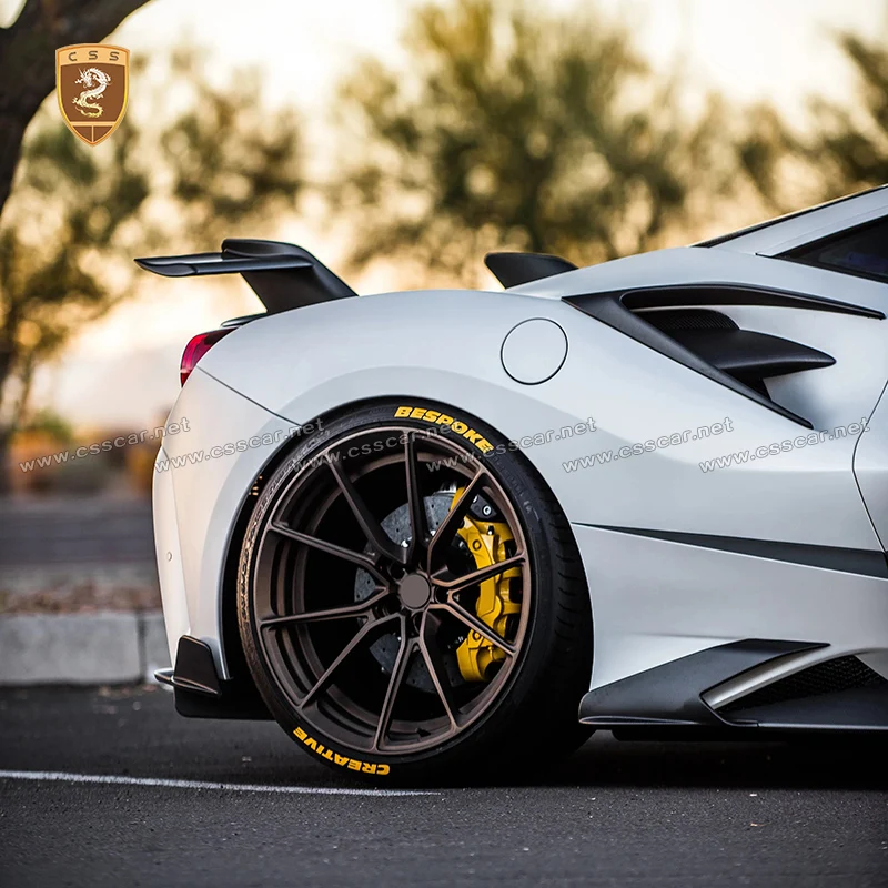 For Ferrari 488 MSY Style Car Rear Side Fender Scoop Air Vent Intake Outlet Cover Replacemnet Carbon Fiber  Exterior Accessories