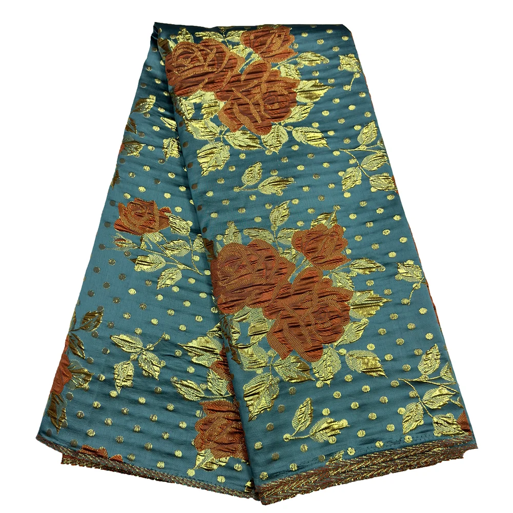 عالية الجودة الديباج الدانتيل 5 ياردة الأقمشة الفرنسية الأفريقية الدمشقي الدانتيل رائجة البيع المرأة أنيقة الجاكار الديباج لفساتين الحفلات