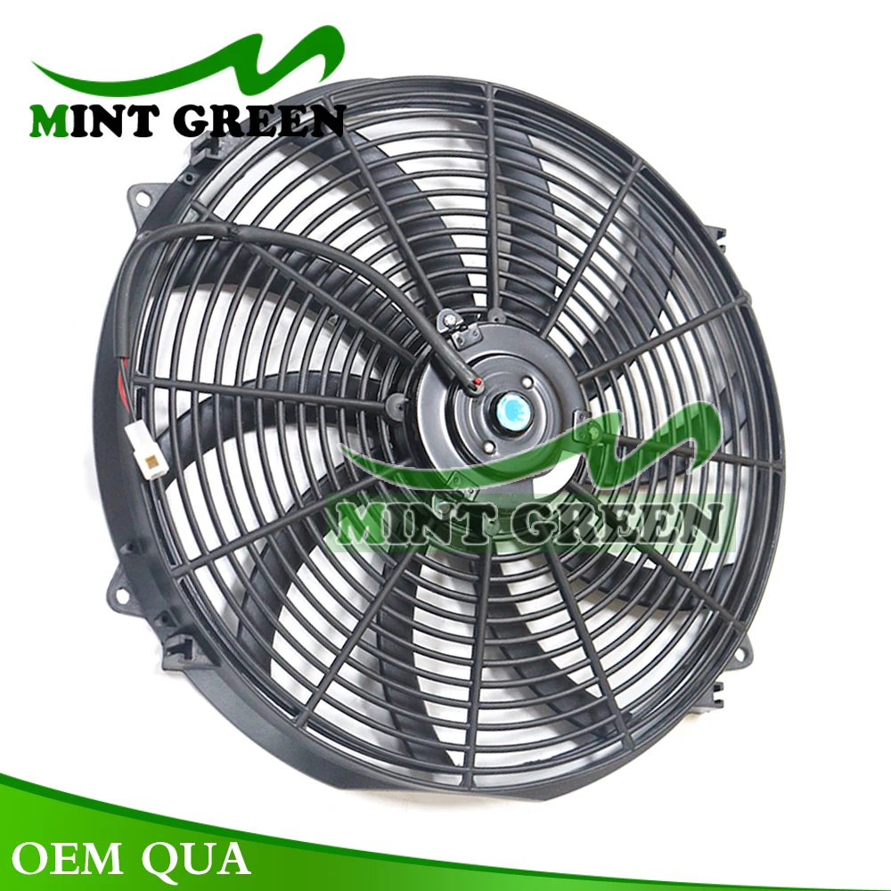 Electronic Radiator Fan 80W 16 Inch For Universal Push Pull Ultra-Thin Straight Leaf Hair Dryer Electronic Fan 12V/24V