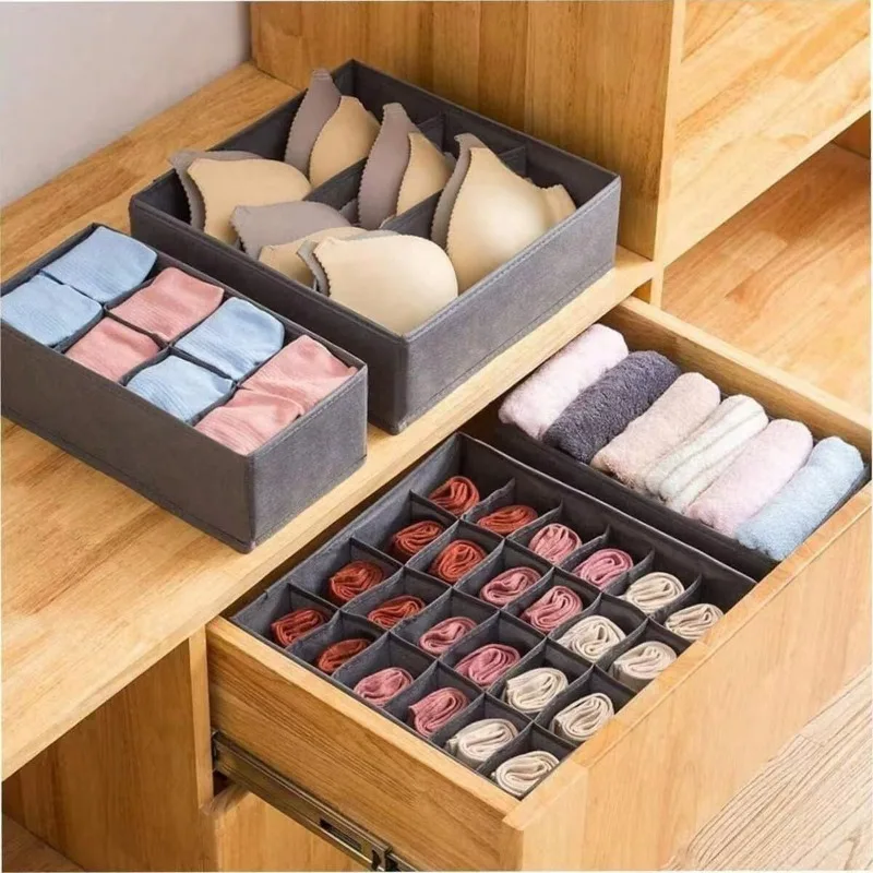 Organizador de Ropa Deportiva, Caja de Almacenamiento para Sujetadores Deportivos, Cajas de Almacenamiento para Calcetines y Bragas, Organizador de Ropa para Armario, Separador de Cajones