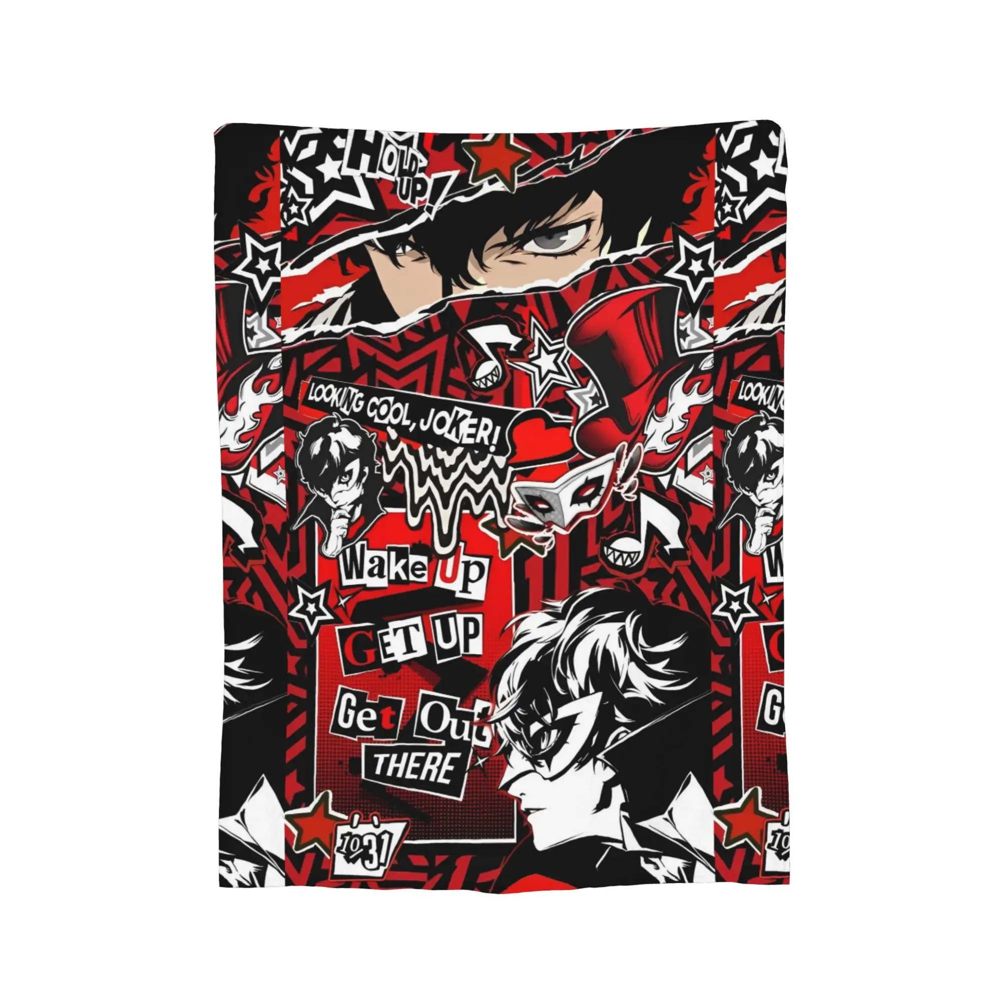 Persona Flannel Blankets Joker  Novelty Throw Blankets for  Sofa Bedding Lounge 125*100cm Plush Thin Quilt