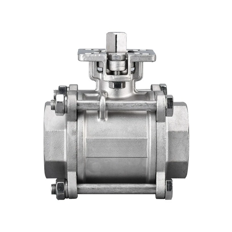 304 stainless steel three-piece thread buckle high platform ball valve Q11F-16P thread gland water valve
