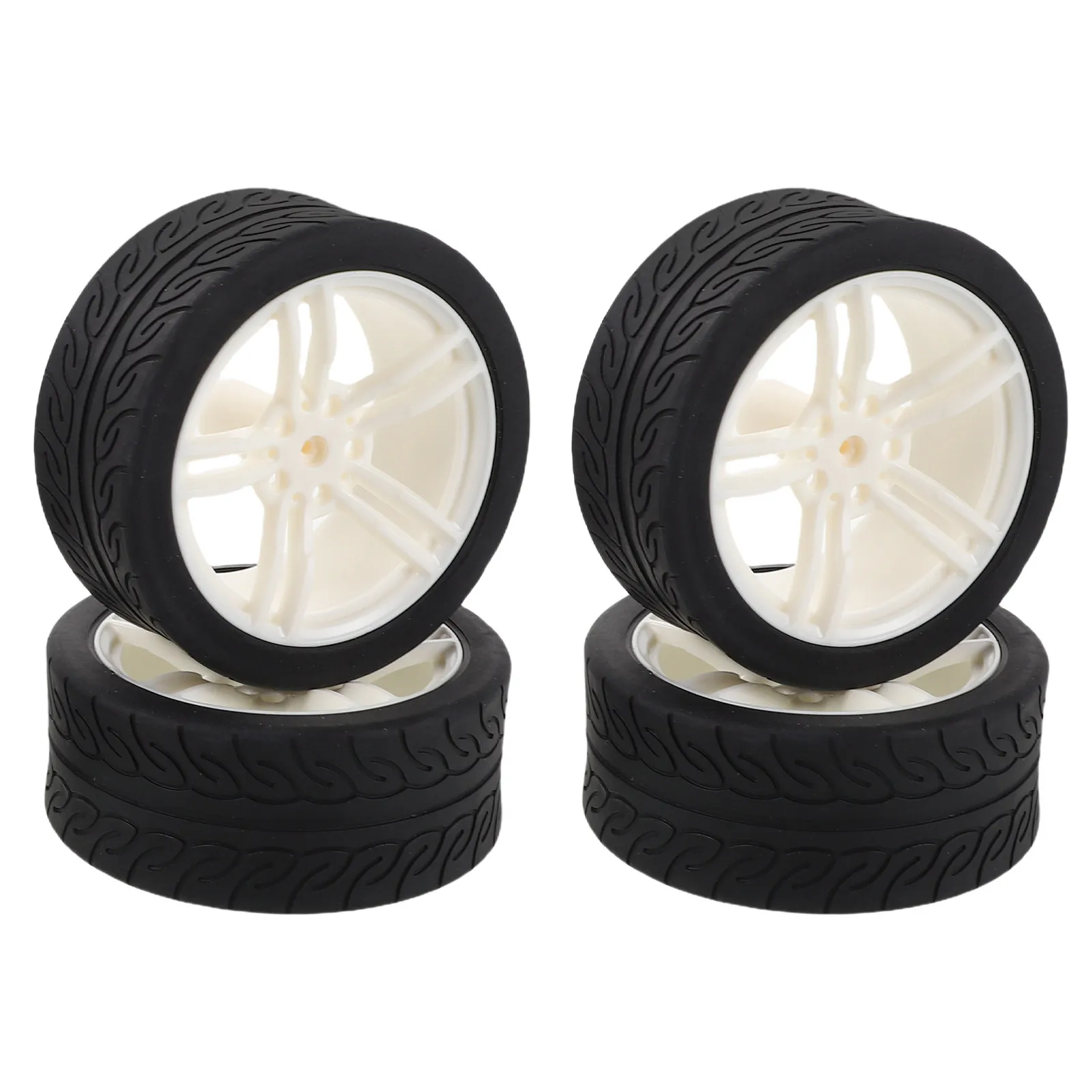 

Комплект из 4 резиновых колес для радиоуправляемых машинок: улучшенное сцепление и устойчивость, для самостоятельной сборки, замена шин, набор колесных дисков