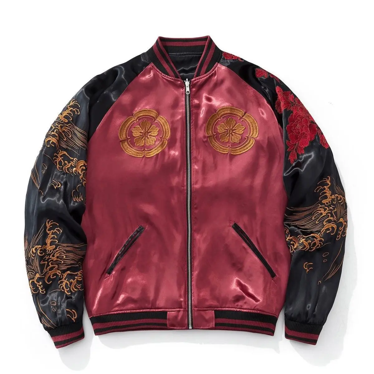 Men's Heavy-Print Hamamatsu Baseball Jacket Spring 2026 Fashionable Windproof Long Sleeve Zipper Closure Animal Patterned Out...