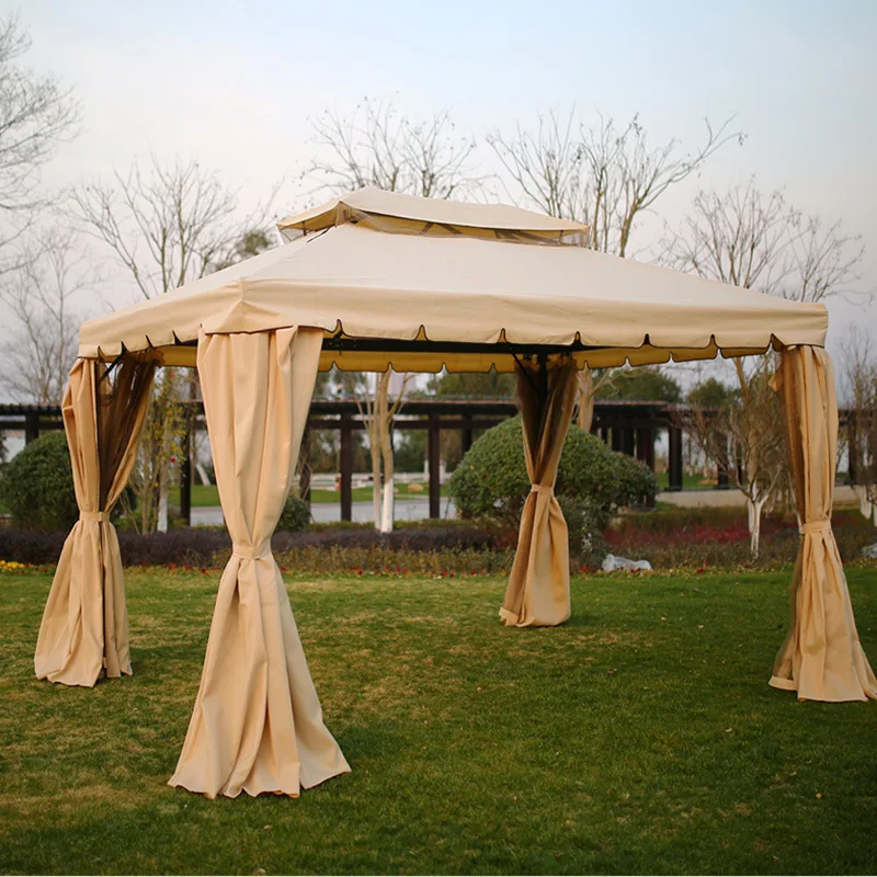 Courtyard Villa Outdoor Roman Tent Outdoor Shade Aluminum Pavilion Activity Four Corner Canopy Thatched Shed