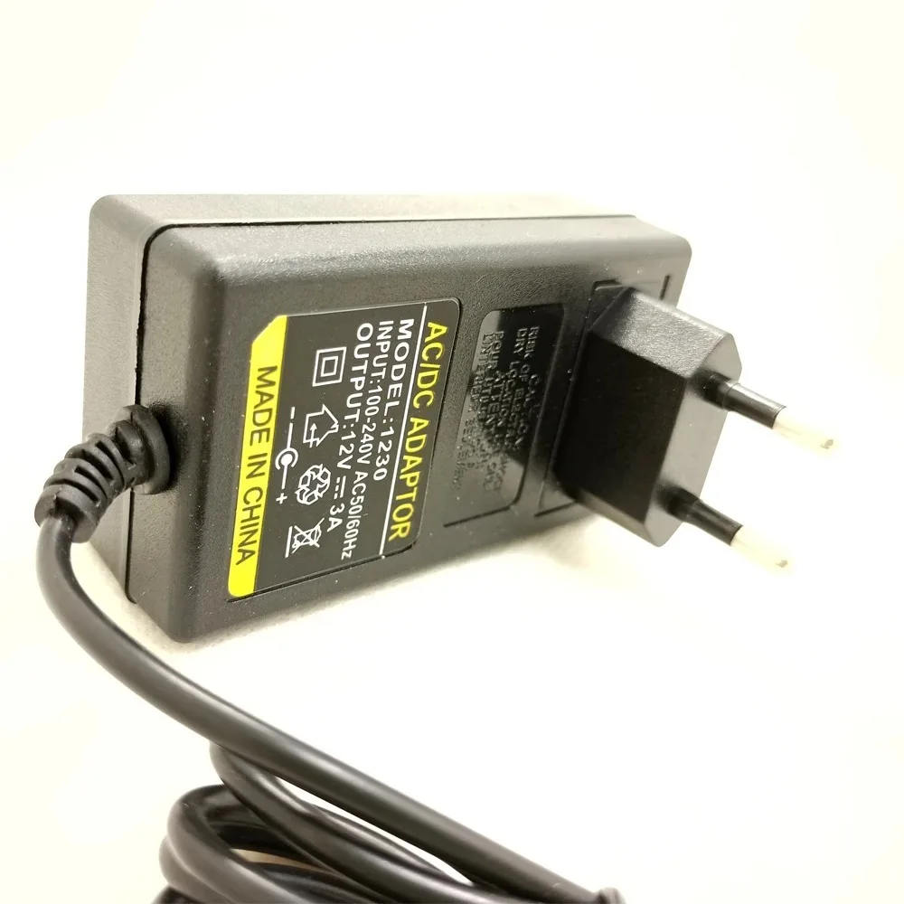 DC 12V 3A EUプラグ AC/DC電源アダプター CCTVカメラ DVR NVR IPカメラ AHD TVI CVI アナログカメラ用