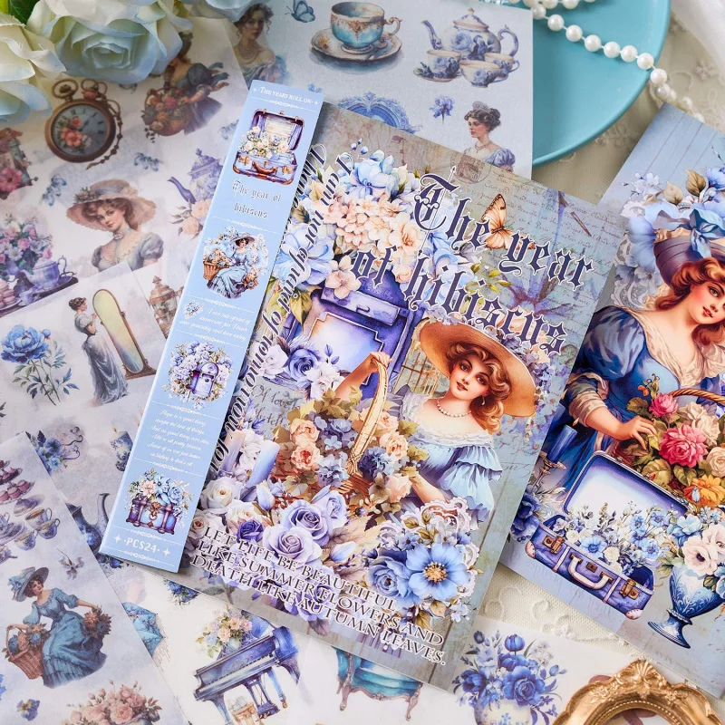 24 - مجموعة ملصقات فتاة عتيقة كبيرة الحجم، تتميز بتصميم ريترو - صور نسائية تحت عنوان #2