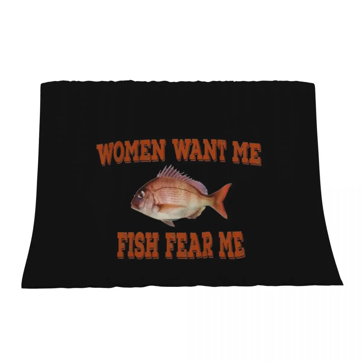 

Women Want Me Fish Fear Me Throw Blanket Summer Soft Plush Plaid blankets ands Plaid Blankets