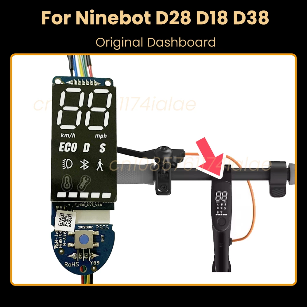 

Original Dashboard Screen Replacement for Ninebot D18 D28 D38 Dispaly Electric Scooter Parts Dash Board Meter Accessories