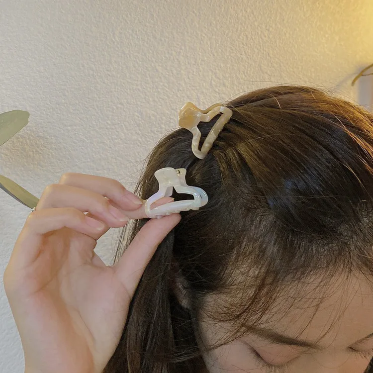 Small Paw Hair Clip Side Summer Fashion Preium Lightweight Non Slip Resin Hair Accessory for Women Ins Style