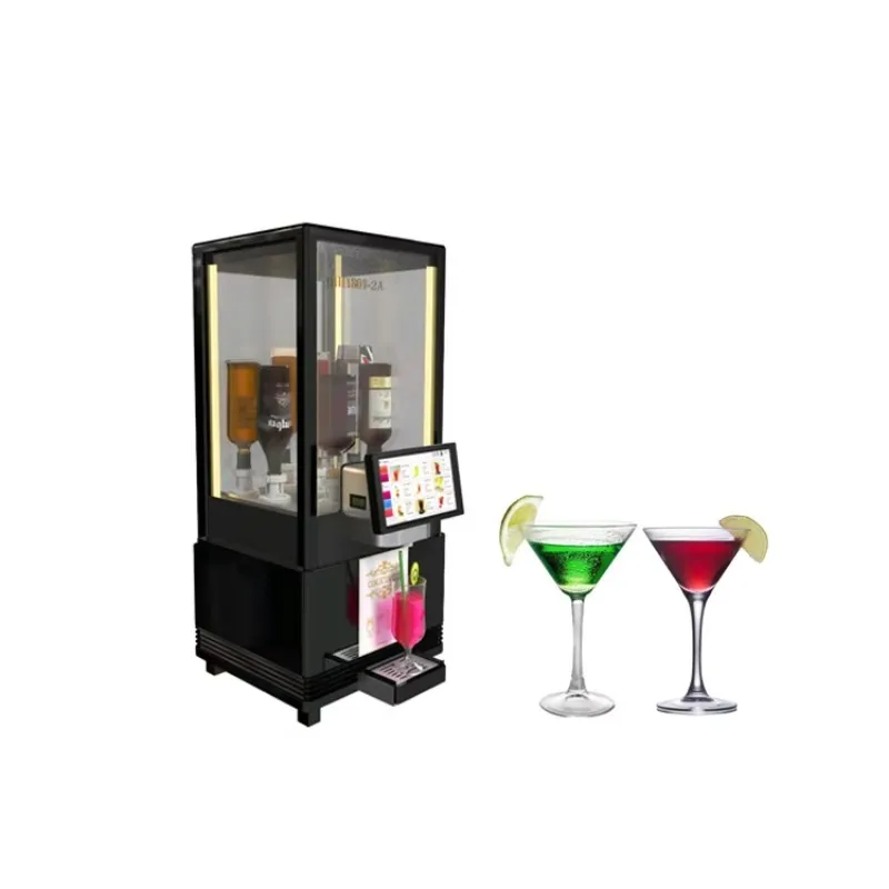 Stainless Steel App-Controlled Cocktail Machine Kit with Touch Screen Bartender Technology for Hotel Household RV Use