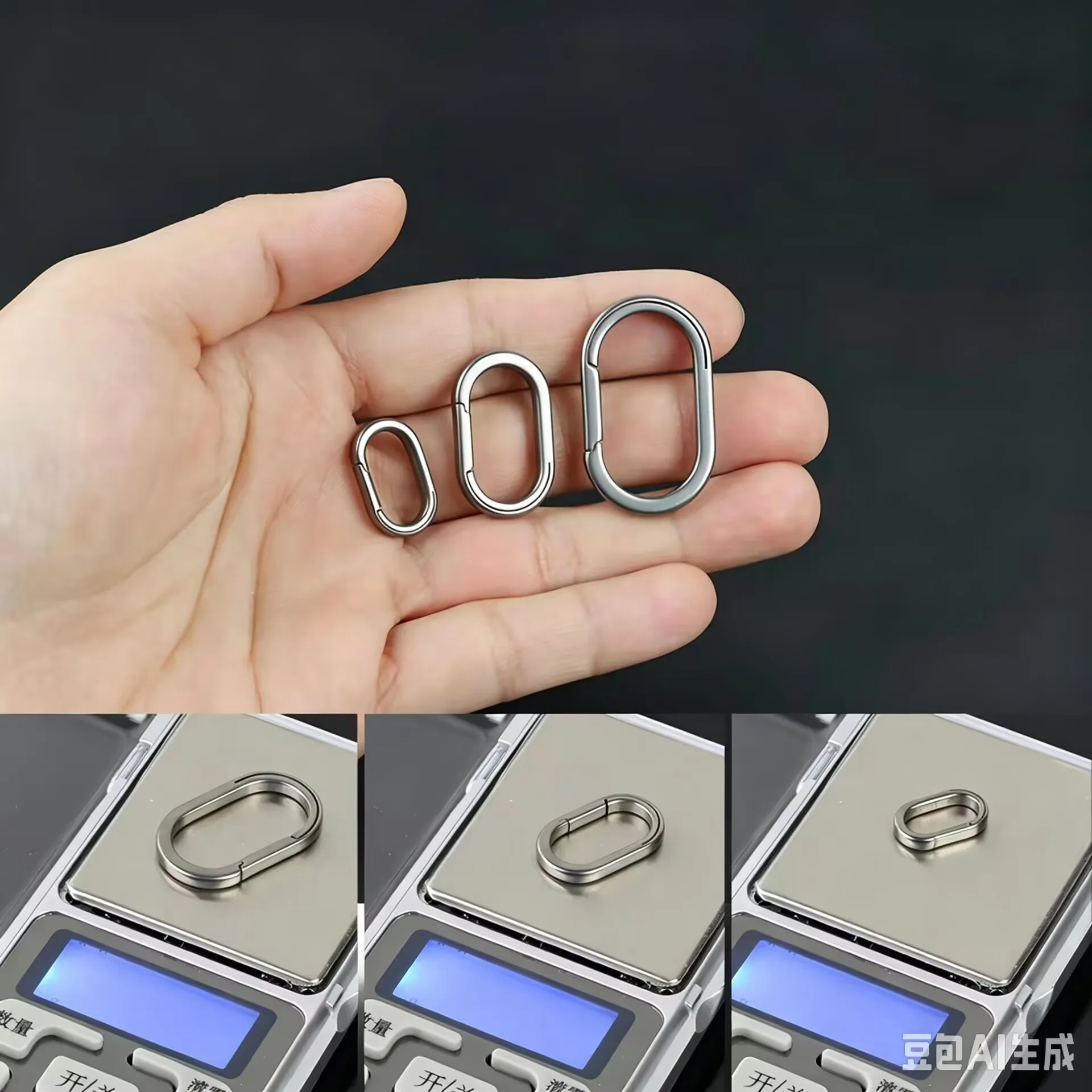 Titanium Alloy Link Buckle, Snap Buckle, Car Key Link Ring, Concealed Buckle, Colored Chain Keychain