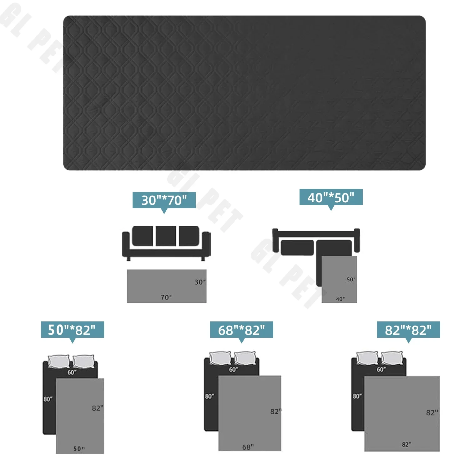 Non-Slip Dog Bed Cover and Pet Blanket Sofa Pet Bed Mat Car Incontinence Mattress Protectors Furniture Couch Cover view 5