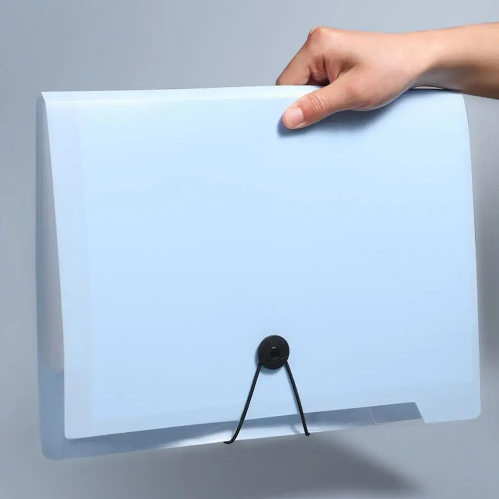 Organ Folder Buckle Design File Storage Bag Transparent Insert Documents Storage A4 8 Grids File Folder Stationery Supplies