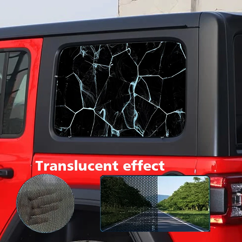

2 штуки черных прозрачных сетчатых наклеек на лобовое стекло автомобиля, защита от ультрафиолета, наклейки на боковые окна для защиты конфиденциальности