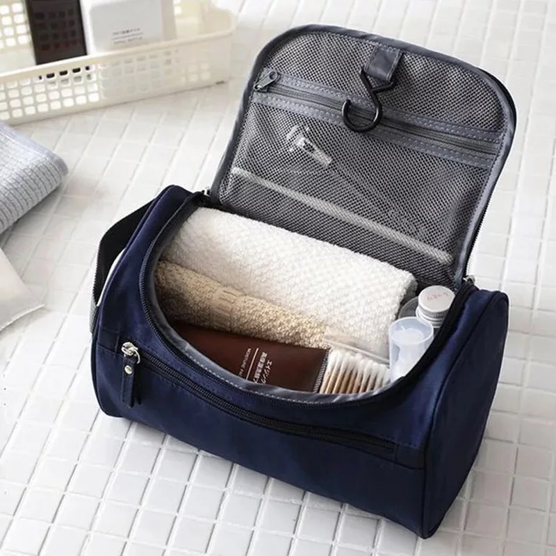 

Men Travel Cosmetic Bag Functional Zipper Makeup Case Necessaries Storage Pouch Make Up Wash Bag