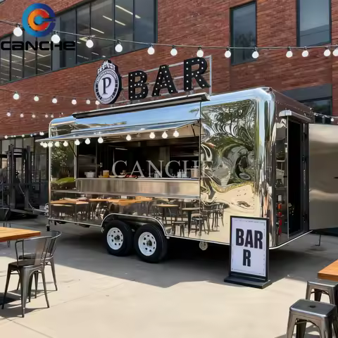 Mobile bar Pizza Truck Catering Caravan Mobile Food Truck Business for Sale