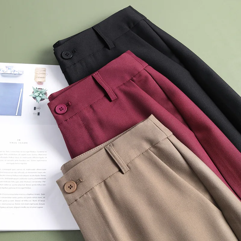 الخريف الاتجاه المرأة المنجل السراويل فضفاضة التخسيس رايات الحريم عارضة أزياء تسع نقاط السراويل