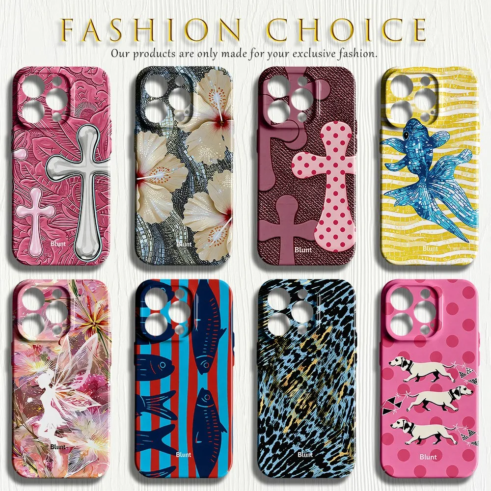 Floral Bloom Blunt Glossy Film Hard Phone Case for Samsung Galaxy A27 A37 A57 A17 A07 A16 A56 A26 A36 A55 A35 A15 A54 4G 5G