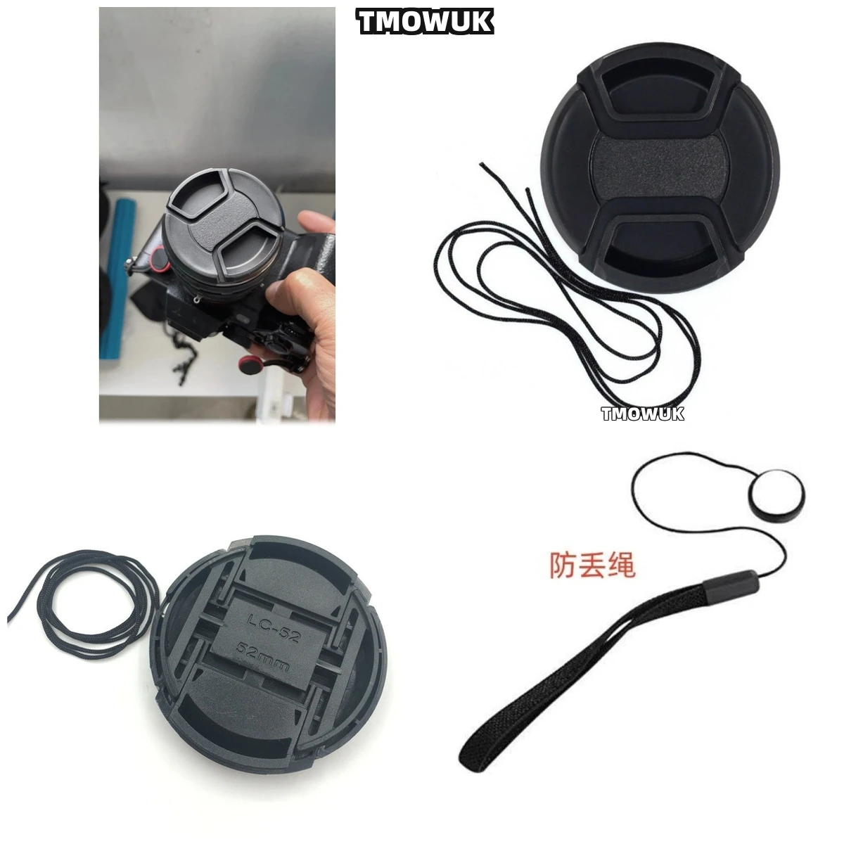 

For PENTAX LX K-1000 K-S1 Q K-50 K-3 Mark III MZ-S K-1 Mark II Camera Lens Cap Protective Cover Center Pinch Snap-on 49mm 52 55