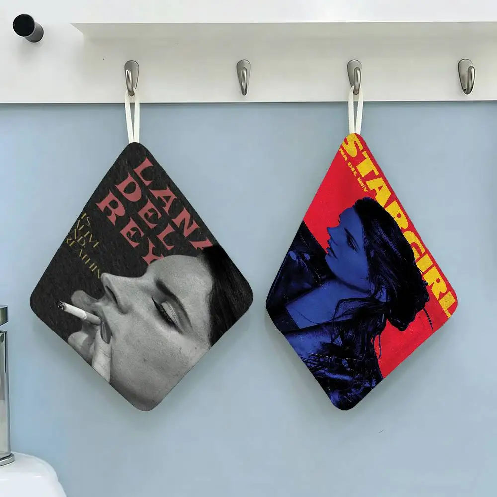 Singer L-Lana Del Rey Household Hanging Towel, Polyester Cotton Hand Wiping Towel, Sturdy for Bathroom Bedroom