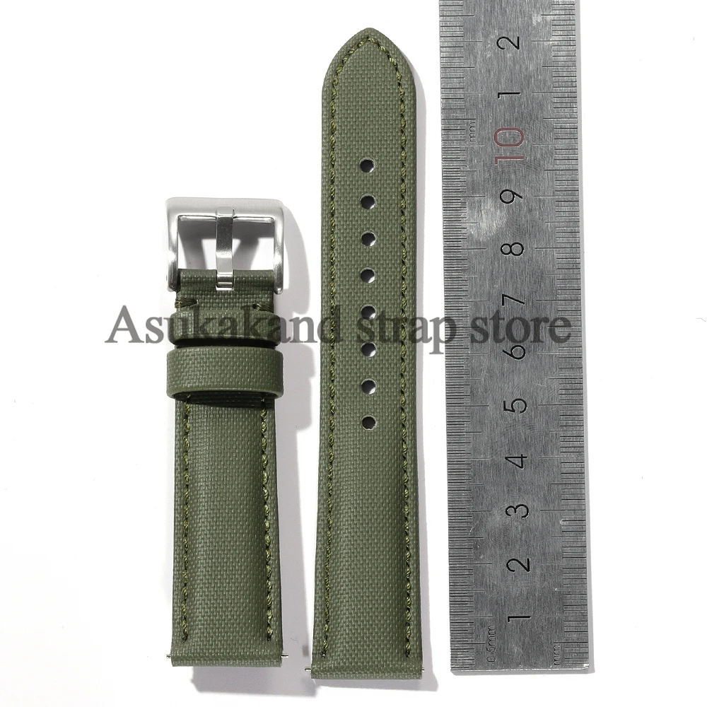 Correa de reloj de liberación rápida Sailcloth para Seiko, correas de reloj Blancpain, tela de nailon para hombres y mujeres, pulsera deportiva de 18mm, 20mm y 22mm