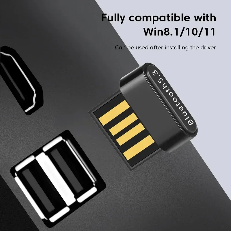 USB Bluetooth 5.4 5.3 Adapter Wireless Dongle Adapters Support Computer Laptop For Windows 11/10/8.1 Audio Transmitters