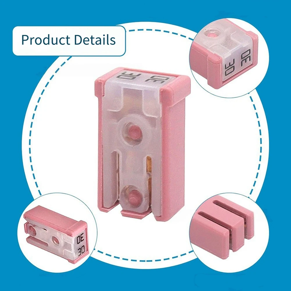 

BYBS-Autootive Shaped Fuse Kit 16Pcs Mini Slotted 15A-60A 32V Automotive Fuses Car Fuses Assortment Replacement