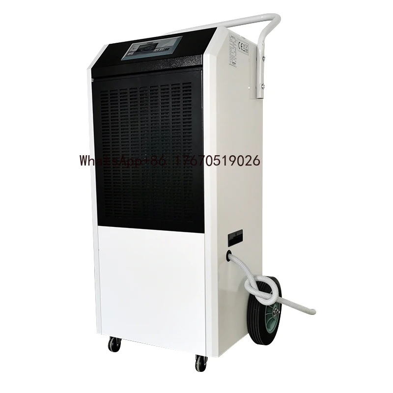 2026-High Extraction Capacity 90L Per Day Portable Big Wheel Warehouse Industrial Dehumidifier