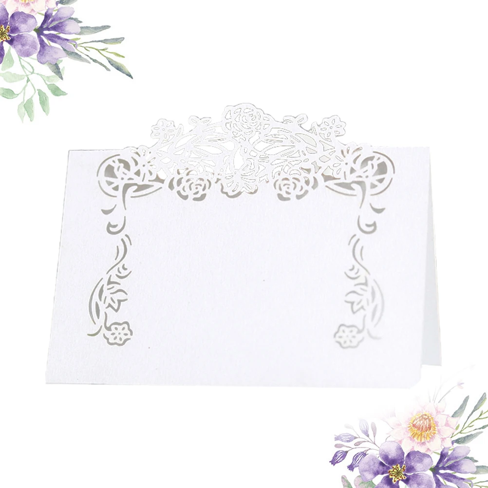 

50 Pcs Seat Card Modern Table Name Cards Setting The Sign Pastoral Style Place Tag for Wedding Delicate
