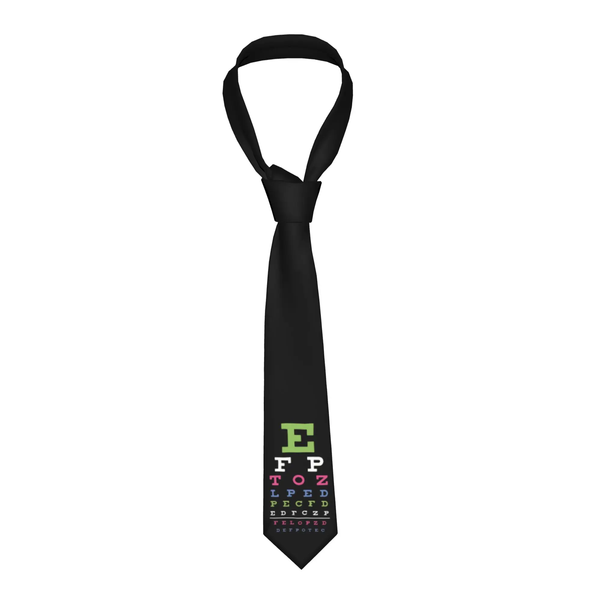 

Formal Fiesta Vision Chart in Colors Tie for Wedding Mens Optometrist Optician Necktie