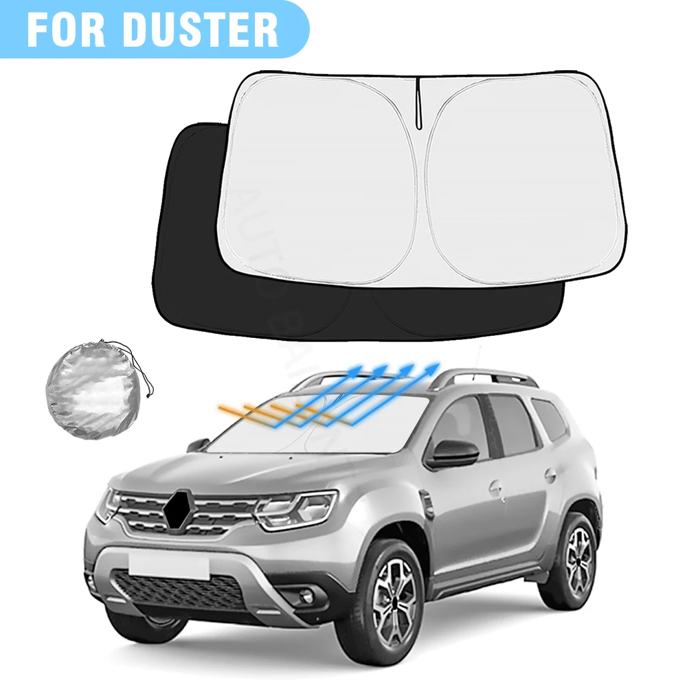 

Для Dacia Duster 2011-2022 2023 2024 2025 солнцезащитный козырек на лобовое стекло автомобиля, солнцезащитный козырек на переднее окно, автоинтерьер, защита от ультрафиолета