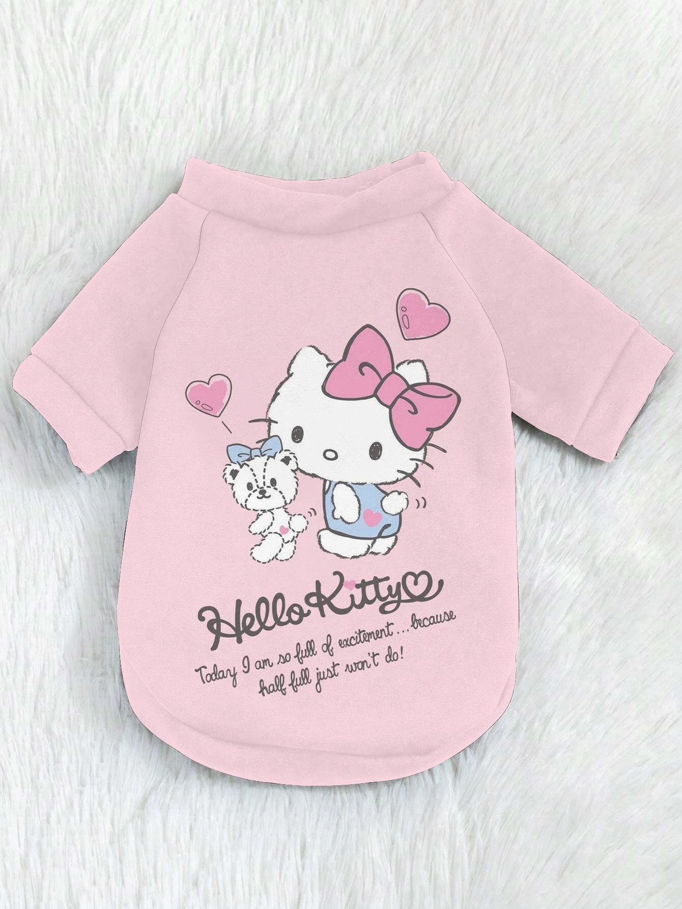 Dog clothing 2025 new pet Hello Kitty print round neck simple autumn and winter sweatshirt golden retriever Song Shi dog