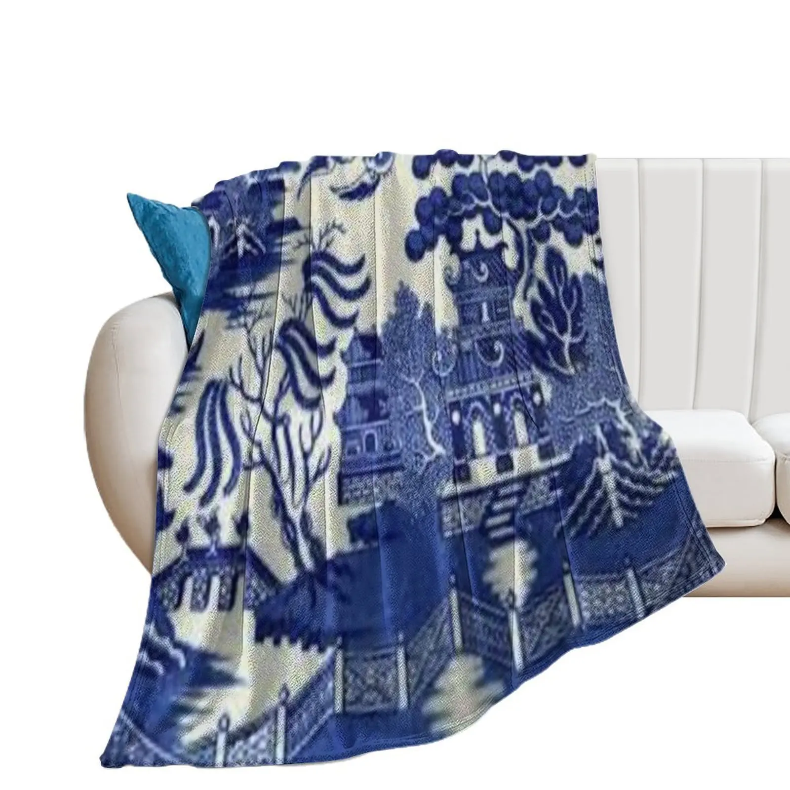 

blue willow pattern Throw Blanket Retros for winter decorative Blankets For Bed Blankets