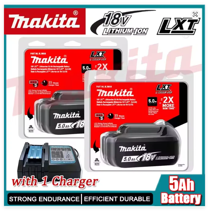

2026 100% Original Makita 18V Rechargeable Battery for Makita 18V BL1830 BL1830B BL1860 BL1860B BL1850 BL1850B Power Tools