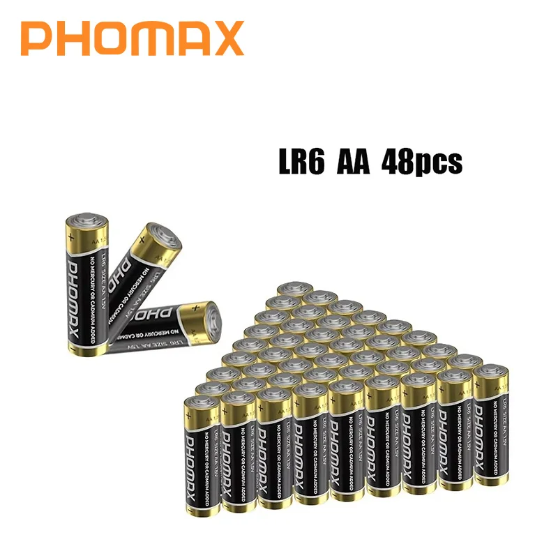

PHOMAX 1.5V AA LR6 Disposable Alkaline Dry Battery suitable for LED lights/toys/MP3 players/camera flashlights/razors players