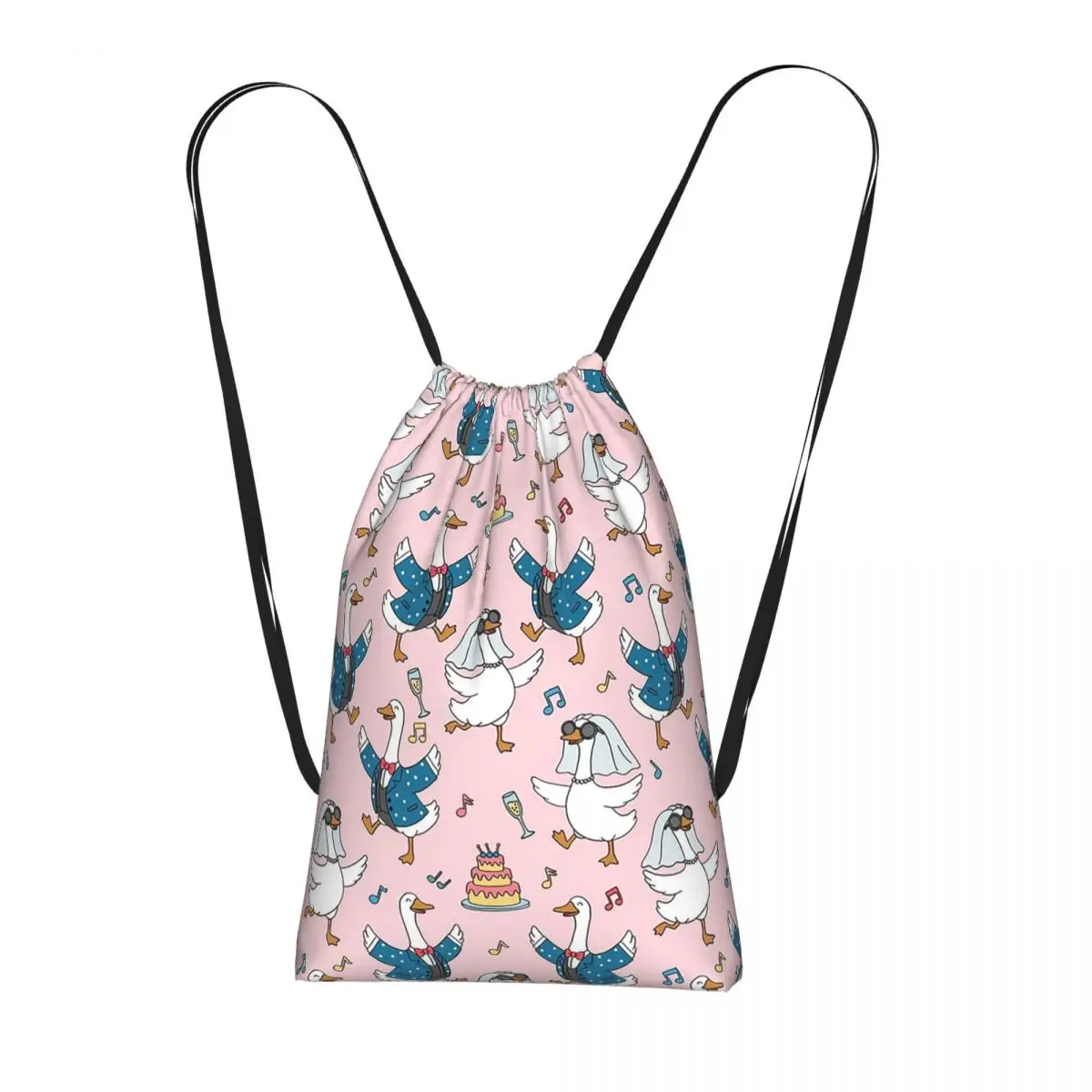 

Рюкзаки с цветным мультяшным рисунком гуся, многофункциональные сумки на шнурке, спортивные сумки, сумки для книг, сумки для путешествий и учебы