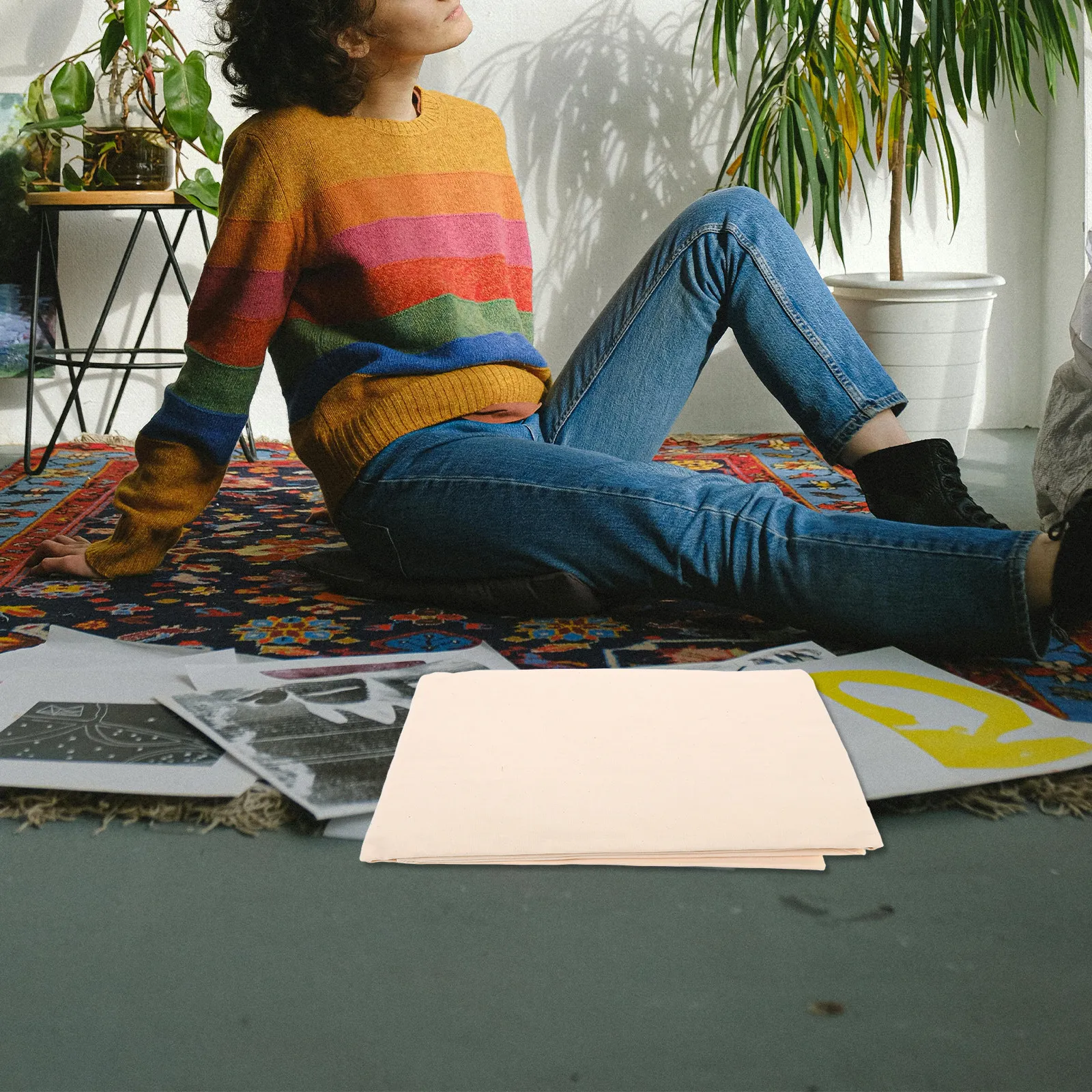 

Большая хлопковая защитная пленка для пола и мебели, многоразовая, моющаяся, для защиты от пыли, для маляров