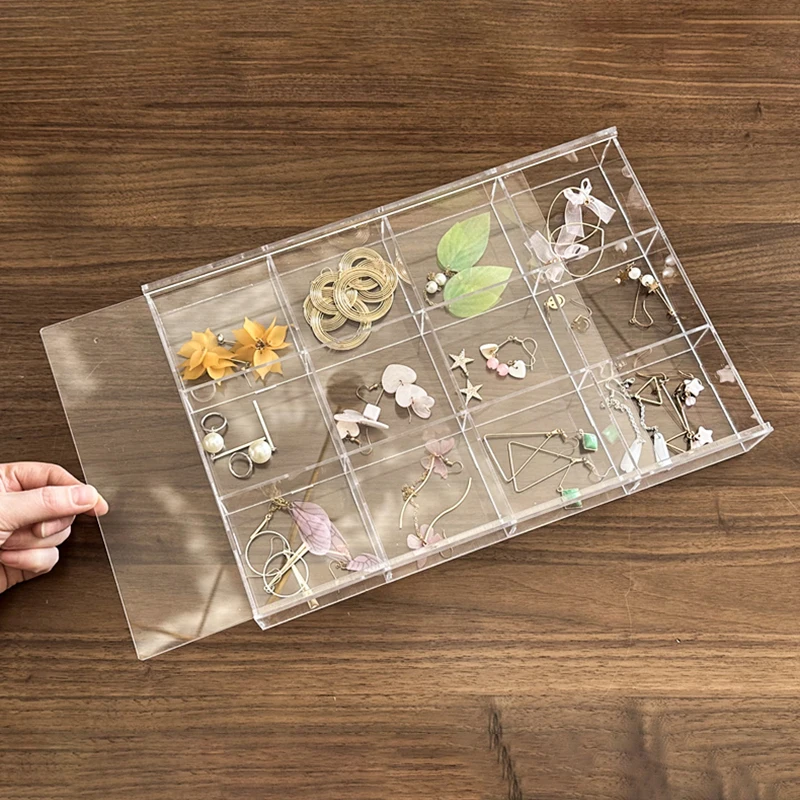 Jewelry Beaded Acrylic Display Case Small Wine Bottle Ornaments Clear Small Bottle Storage Box Tray Acrylic Plate Jewelry Toys