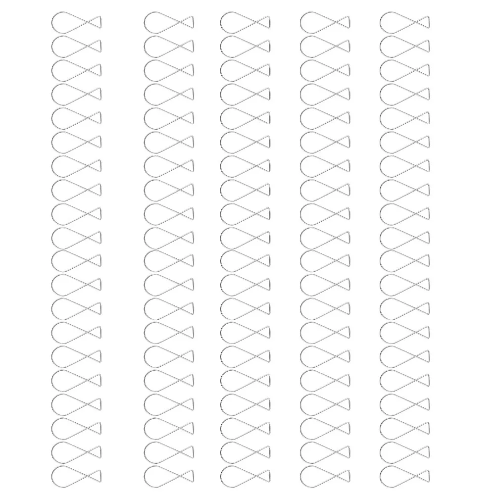 100Pcs F1 Hanging Hook Eight-shaped Galvanized Steel Automatic Rebound Hook 6*2.6cm Silver Ceiling Hook Clips Home Storage