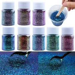 10g/Bottle Chameleon Powder Nail Chrome Pigment DIY Epoxy Resin Mold Dye Nail Art Glitter Dust Manicure DIY Mica Powder Pigments