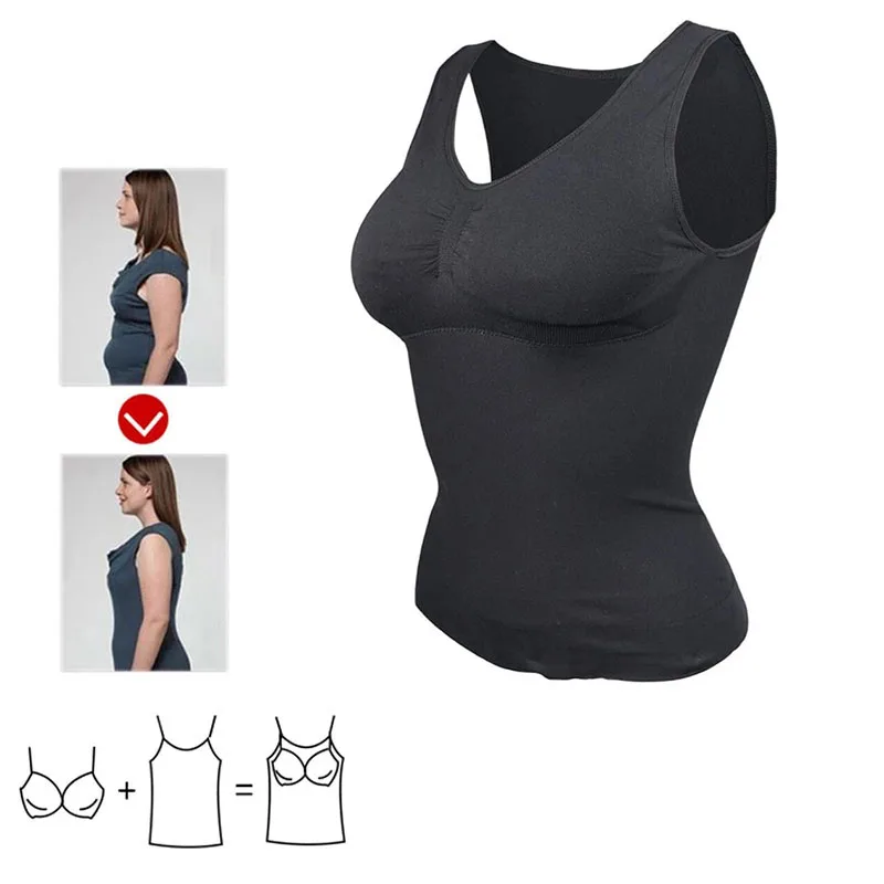 Women Shapewear Seamless Body Underwear Vest Without Trace With Chest Pad Corset Sports Yoga Corset Underwear