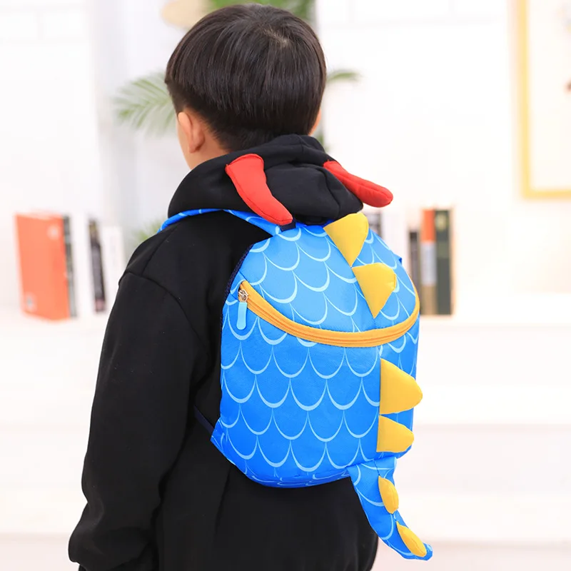 Cartoon Children Backpacks High Capacity Kindergarten Schoolbag Anti-lost Bag Boy School Bags Adjustable Kids Backpack