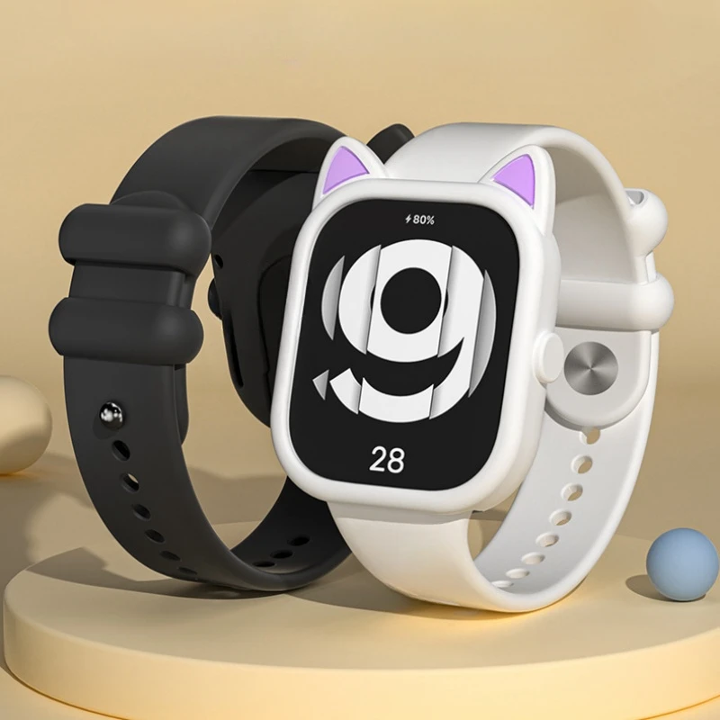 Cartoon watch case For Redmi Watch 4 Fall prevention Smartwatch accessories for Mi Redmi Watch 4 Breathable Silicone Bracelet