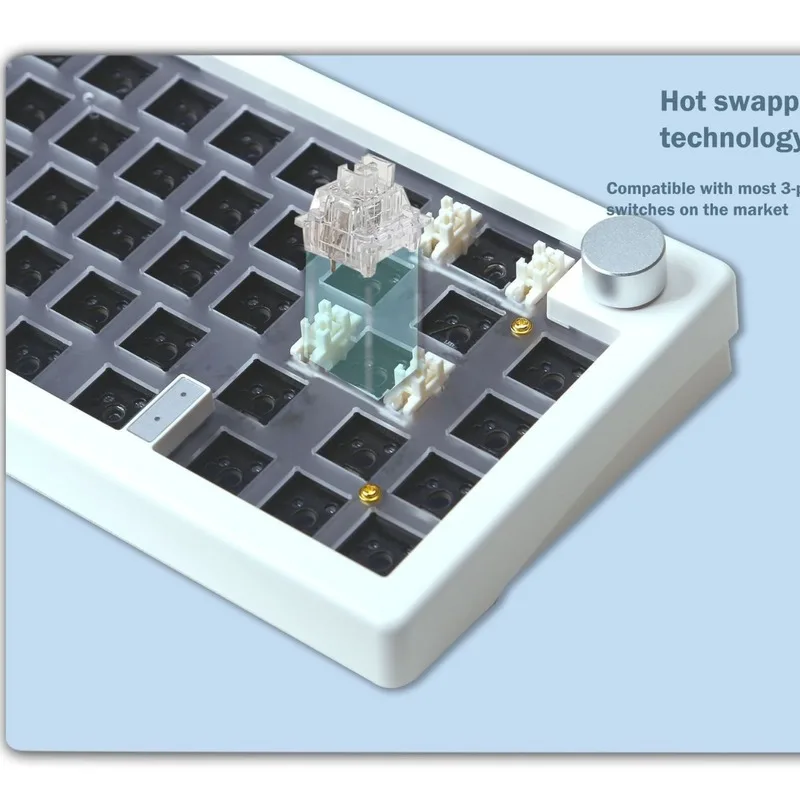 Guy67-Kit de clavier mécanique personnalisé, Structure de joint, Leic-Mode, Bluetooth, Sans fil, Échangeable à chaud, Rétroéclairage RVB, 65% g, 2.4