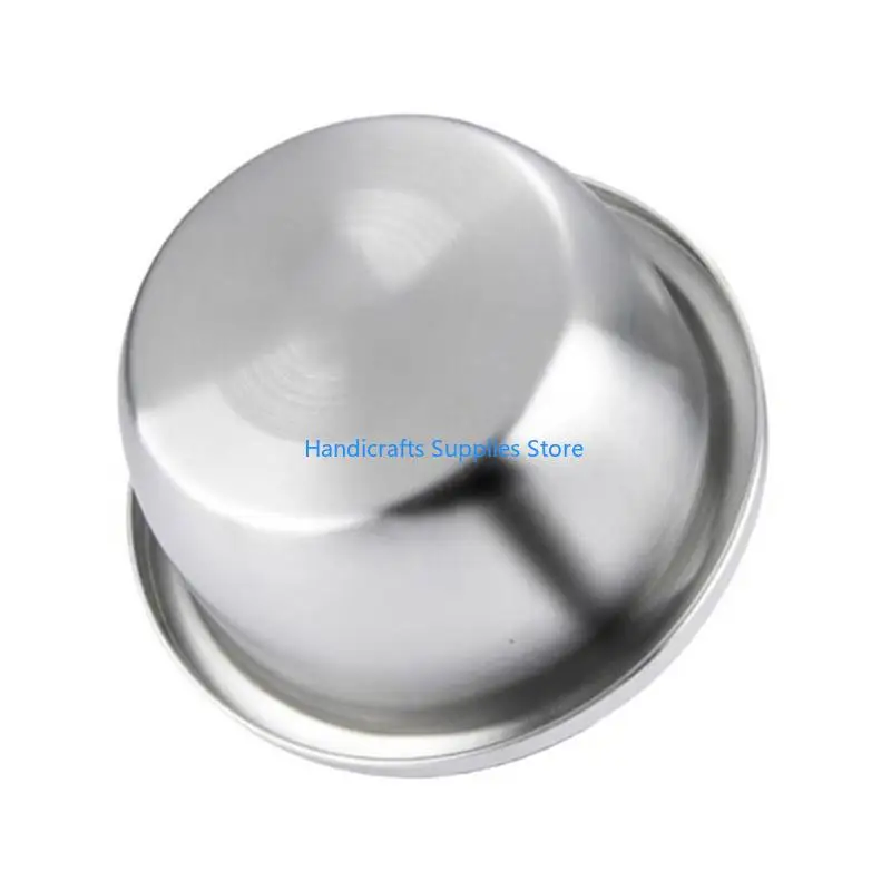 R1WA Anti-tip Dog Bowls Stainless Steel Stackable Deep Metal Bowl Flat Bottom Heavy Duty Stable for Large Dogs
