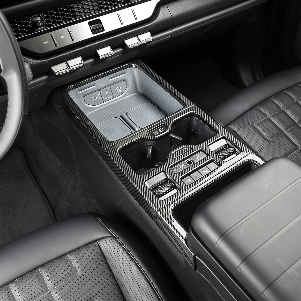 

For Kia TASMAN 2025 2026 Central Auto Interior Console Gear Shift Central Water Cup Storage Box Cover Trim Accessories LHD