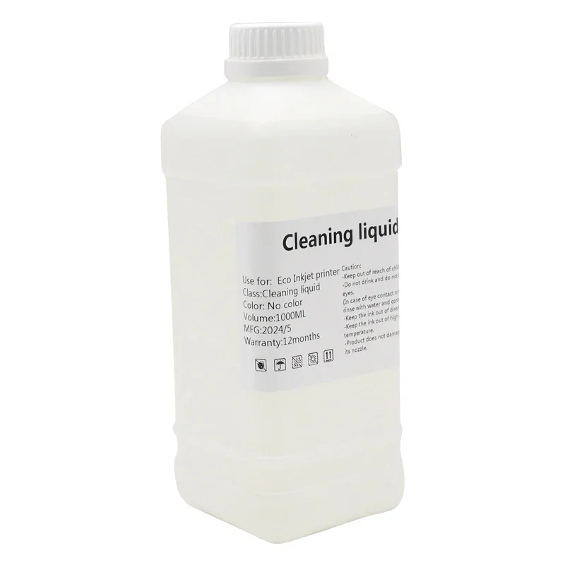 1000ML Eco-Solvent Ink Cleaning Solution For Epson/Roland/Mimaki/Mutoh DX5 DX7 TX800 XP600 5113 I3200 Printhead Cleaning Liquid