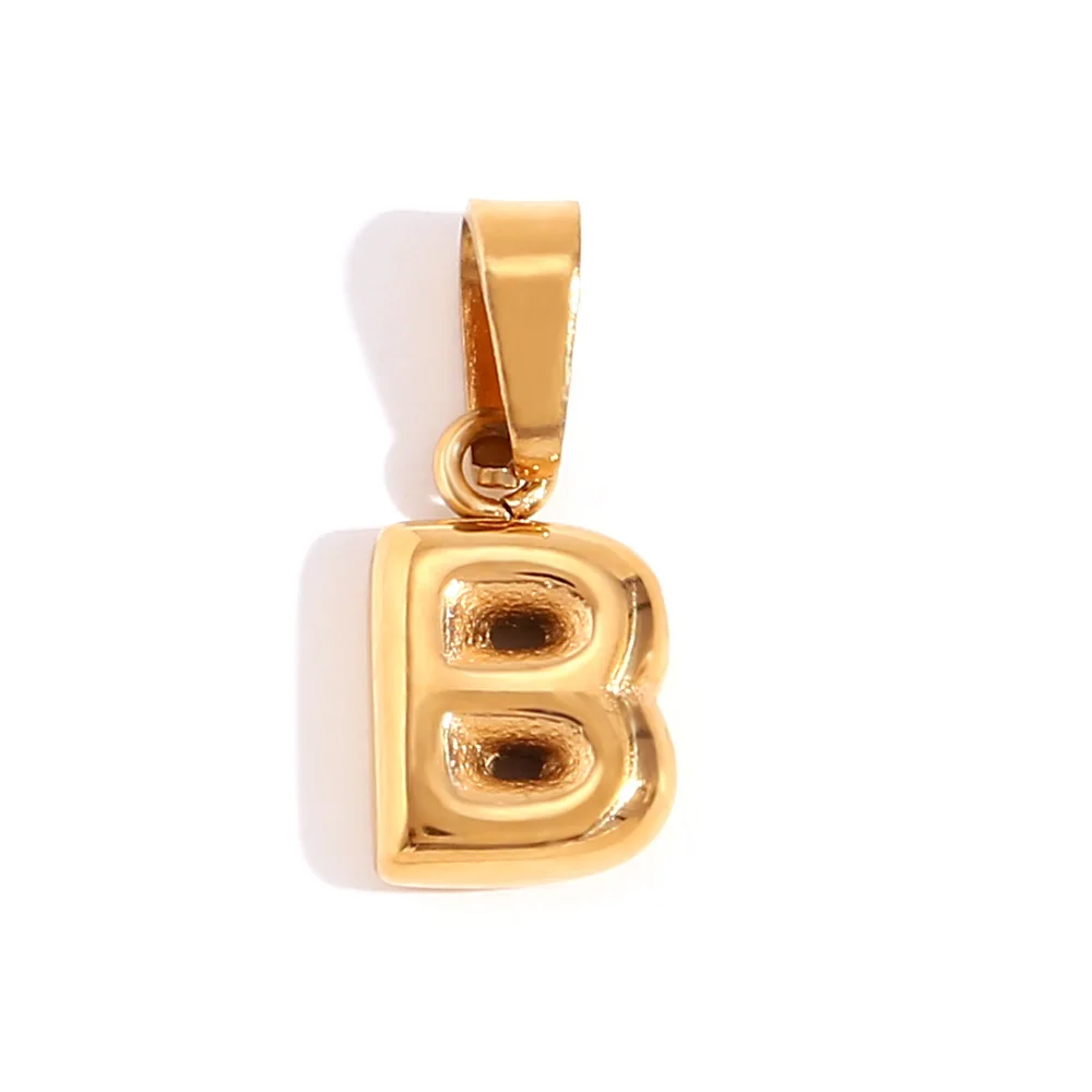 Fashion 26 Letter Pendant Earrings Necklace Bracelet Charms MiNI 14*7mm Bubble 18K Gold Plated Jewelry Gift Customized Name