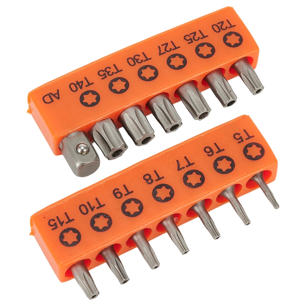 14PCS 25mm Torx-Screwdriver Set With Hole T5-T40 Electric Screw Driver Holder Professional Hand Tools Accessories Alloy Steel